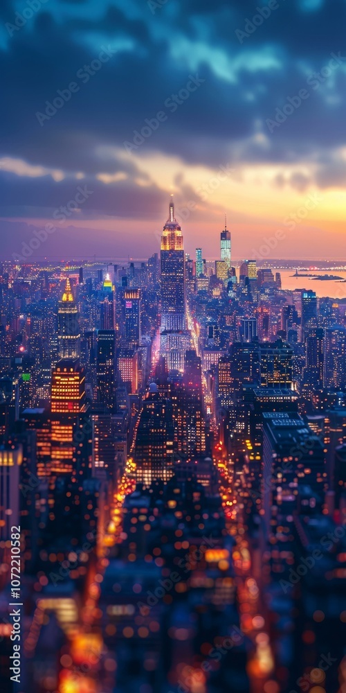 Fototapeta premium New York City Skyline at Dusk