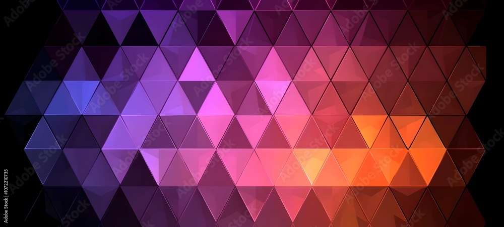 An abstract geometric design featuring a vibrant gradient of purple, pink, and orange triangular shapes, creating a dynamic and modern visual impact. An abstract geometric design featuring a vibrant gradient of purple, pink, and orange triangular shapes, creating a dynamic and modern visual impact.