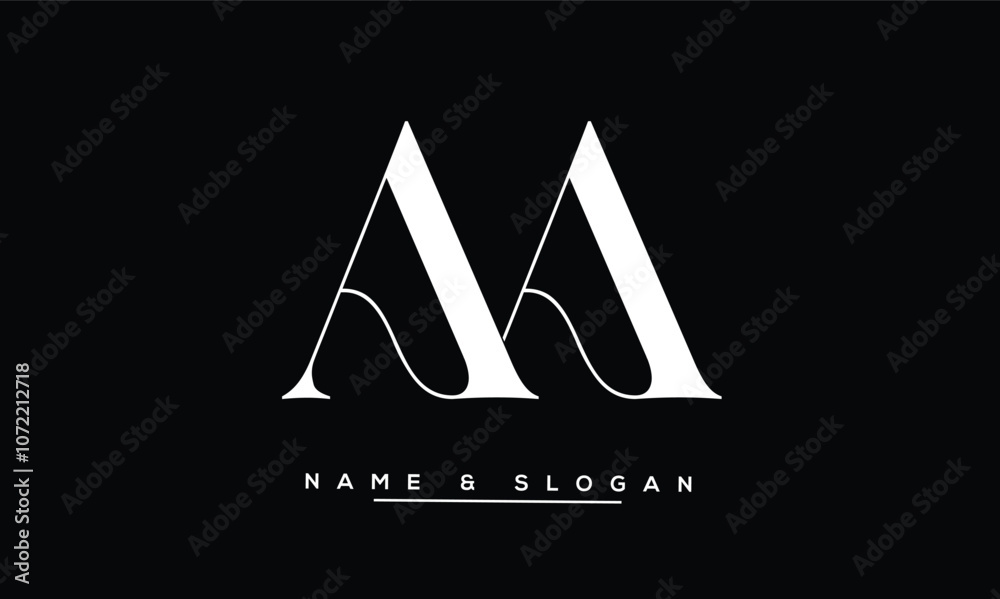 AA Abstract Letters Logo Monogram AA Abstract Letters Logo Monogram