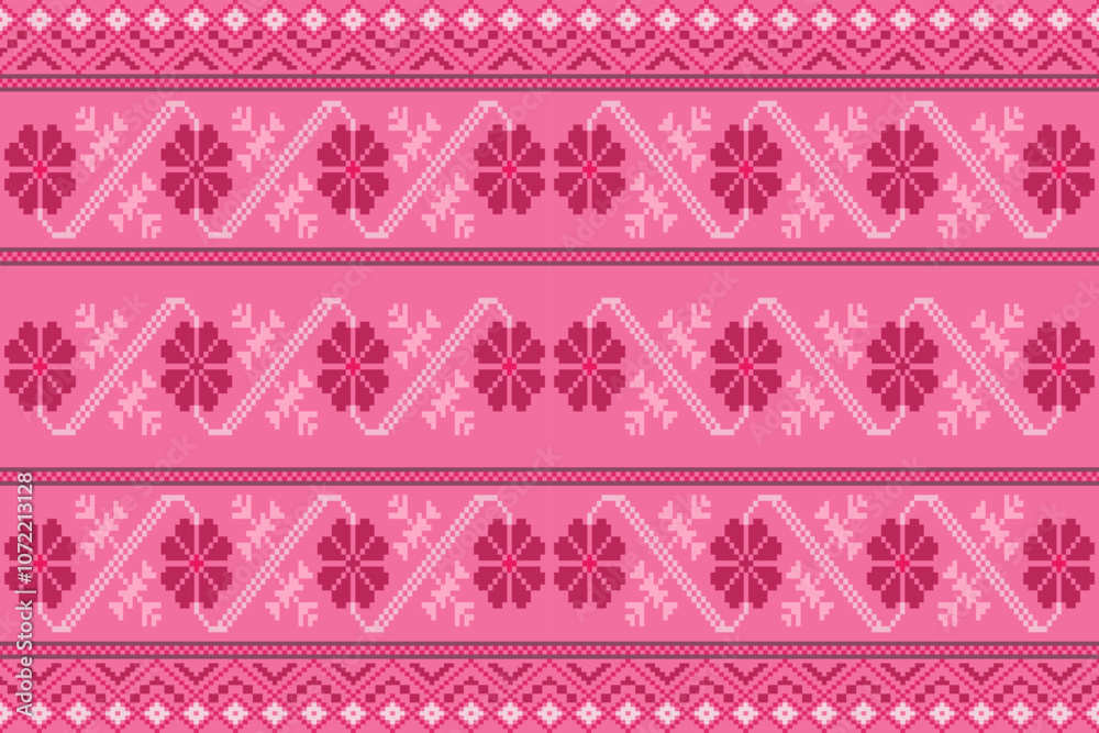 Ethnic abstract pixel art.Fabric seamless pattern in tribal.Bright Pixel Art Fabric Pattern with Geometric Square.American,mexican,indian,bohemian,vector,fabric,clothing,carpet,textile,wrapping,batik Ethnic abstract pixel art.Fabric seamless pattern in tribal.Bright Pixel Art Fabric Pattern with Geometric Square.American,mexican,indian,bohemian,vector,fabric,clothing,carpet,textile,wrapping,batik