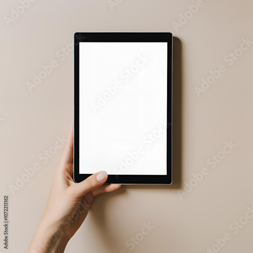 blank vertical tablet screen. tablet mockup