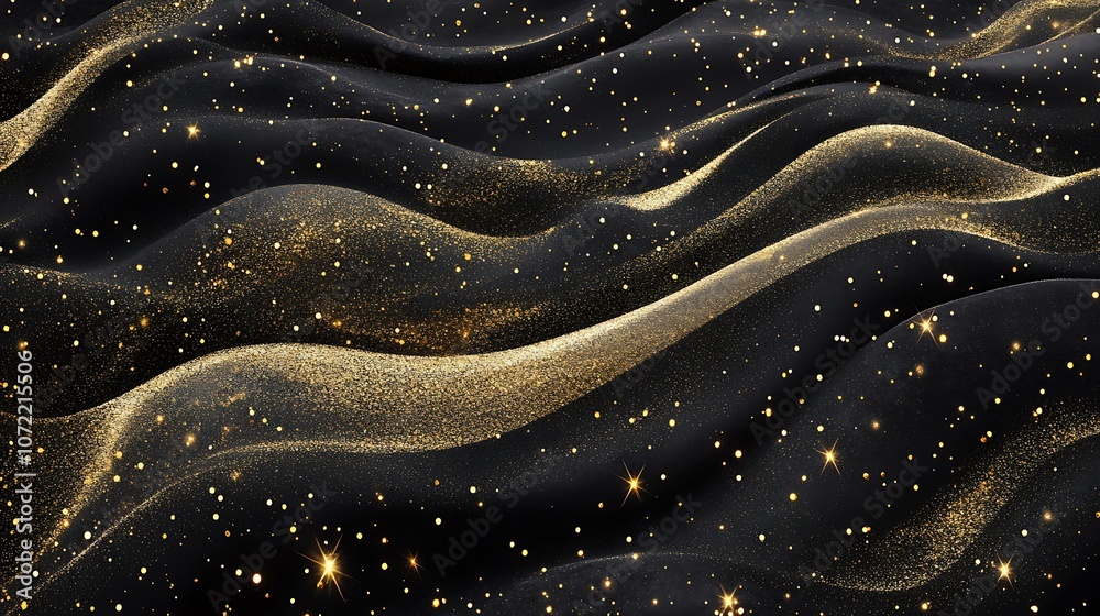 A mesmerizing abstract design featuring flowing waves of black and gold, evoking a sense of luxury and elegance. A mesmerizing abstract design featuring flowing waves of black and gold, evoking a sense of luxury and elegance.