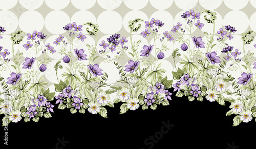 Obraz na płótnie seamless beautiful wallpaper cards border design floral leaf vintage ornament Victorian geometric ethnic print paisley pattern w salonie