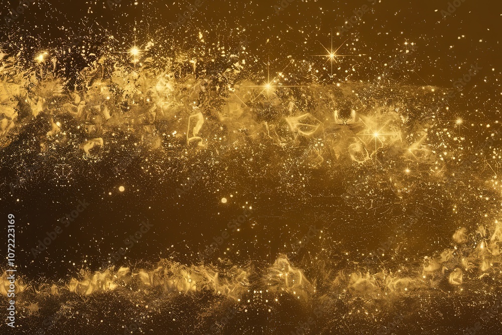 a golden, sparkling texture that appears to be a dispersed particle or dust a golden, sparkling texture that appears to be a dispersed particle or dust