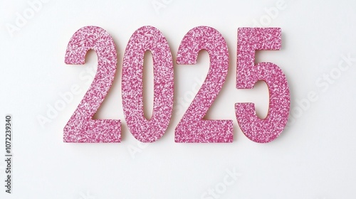 Celebrate the Year 2025 with Sparkling Pink Glitter Numbers for Memorable Events