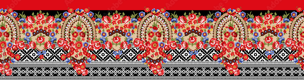 seamless beautiful wallpaper cards border design floral leaf vintage ornament Victorian geometric ethnic print paisley pattern