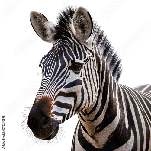 Portrait of a zebra.