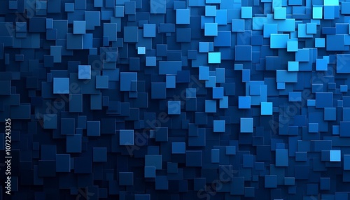 Abstract Blue Square Pattern Background