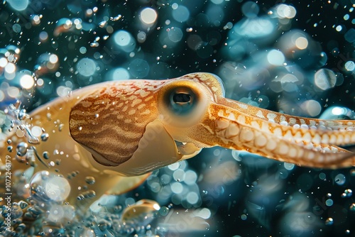 Underwater Close Up of a Squid