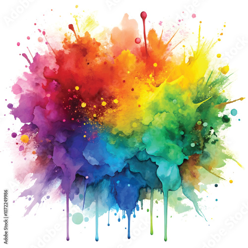 vector holi or multi colored splashes design 
