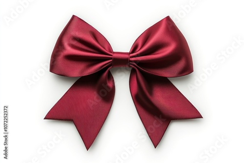 Elegant Red Satin Bow for Decorative Use