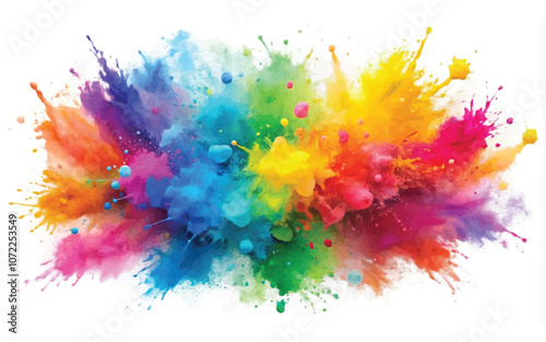 vector holi or multi colored splashes design 