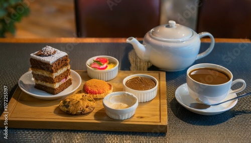 Wallpaper Mural Coffee and dessert at the cafe Torontodigital.ca