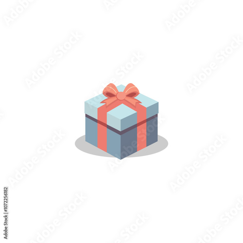 Gift box icon. Gifts and presents for holiday celebration and special sales offer. birthday celebration, special give away pack Isolated birthday or anniversary box with wrapping paper and ribbon bow.