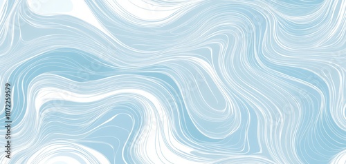 Abstract Background with White Lines and Blue Swirls