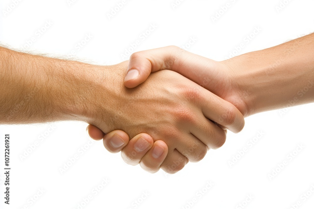 Professional Handshake Close-Up on Neutral Background Professional Handshake Close-Up on Neutral Background