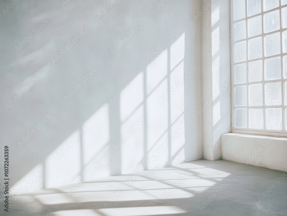 Obraz premium Bright and airy room with large windows and natural light