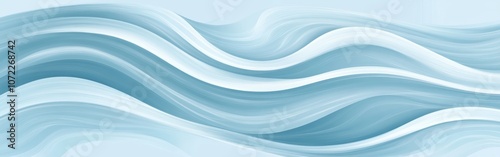 Abstract Wavy Pattern in Cool Blue Tones