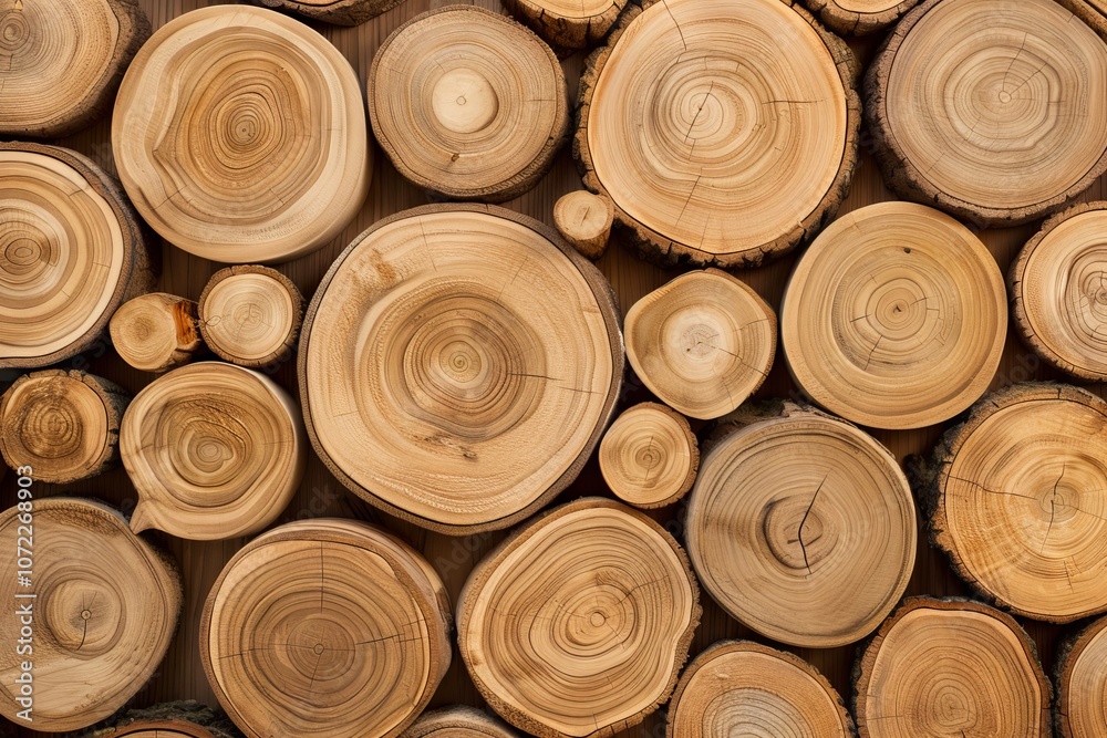 Wooden Cross-Section Pattern Wooden Cross-Section Pattern