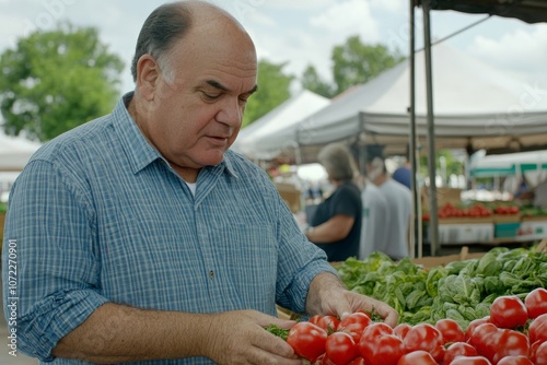 Quality Check at the Farmer's Market for Fresh Produce