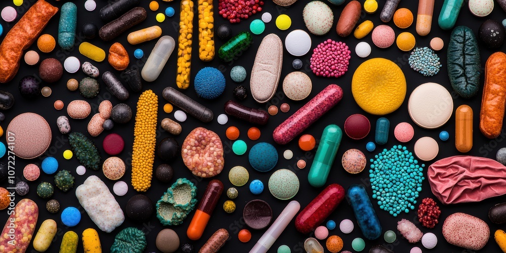 The magnified view of bacteria to showcase their unique shapes and characteristics The magnified view of bacteria to showcase their unique shapes and characteristics