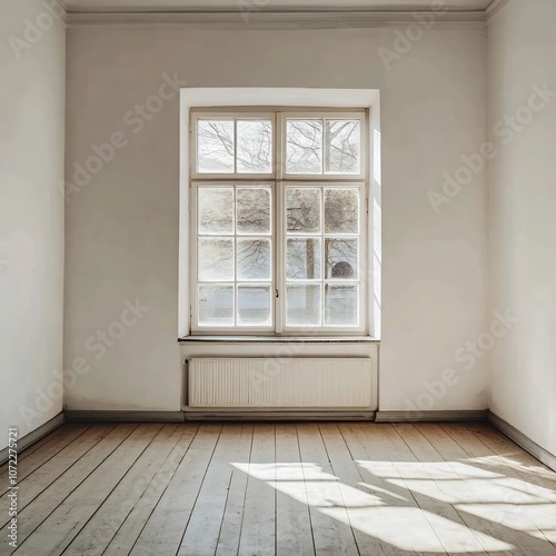 Bright and Airy Minimalist Room with Large Window