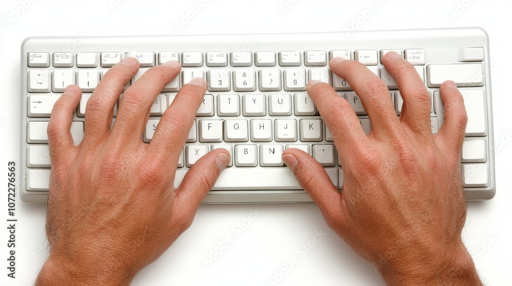 Hands Typing on a Modern Computer Keyboard Hands Typing on a Modern Computer Keyboard