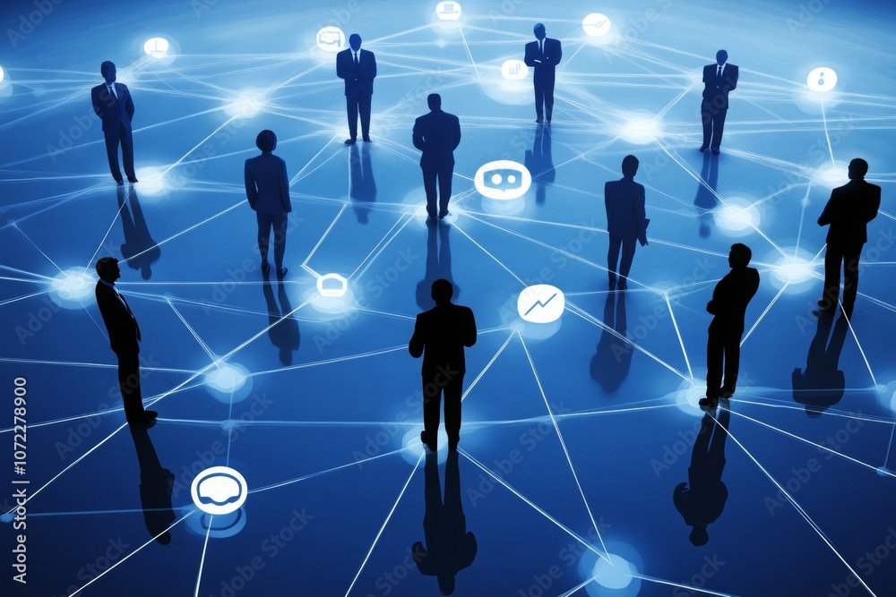 Corporate Communication Network Meeting Concept