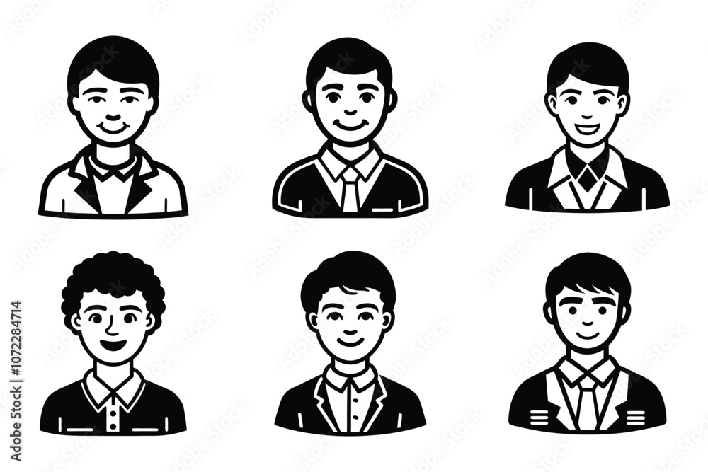 Person icon bundle set in creative vector Person icon bundle set in creative vector