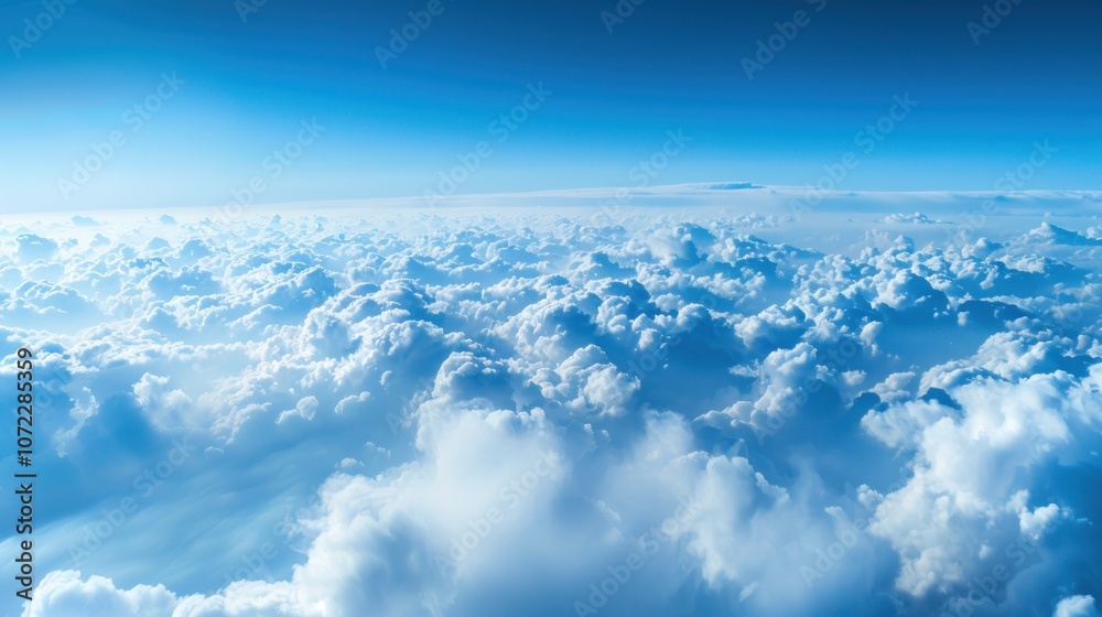 Fototapeta premium The sky is filled with clouds and the sun is shining brightly