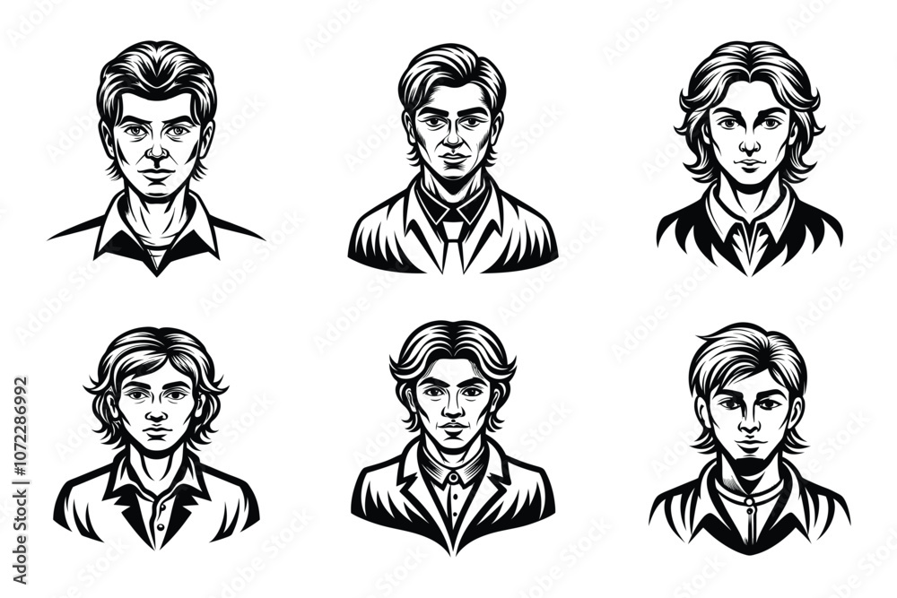 Person icon bundle set in creative vector Person icon bundle set in creative vector