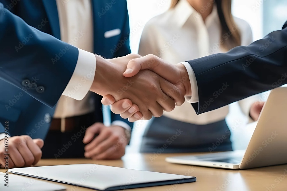 Trusted partner. Businessmen making handshake with partner, greeting, dealing, merger and acquisition, business cooperation concept, joint venture, Build trust in business and finance relationships. Trusted partner. Businessmen making handshake with partner, greeting, dealing, merger and acquisition, business cooperation concept, joint venture, Build trust in business and finance relationships.
