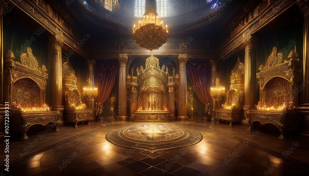 Fototapeta premium A sense of reverence fills the air as you enter this royal space. 