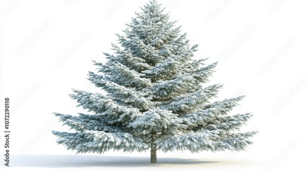 Simple Hand-Drawn Tree with Snow on Clean Background Simple Hand-Drawn Tree with Snow on Clean Background