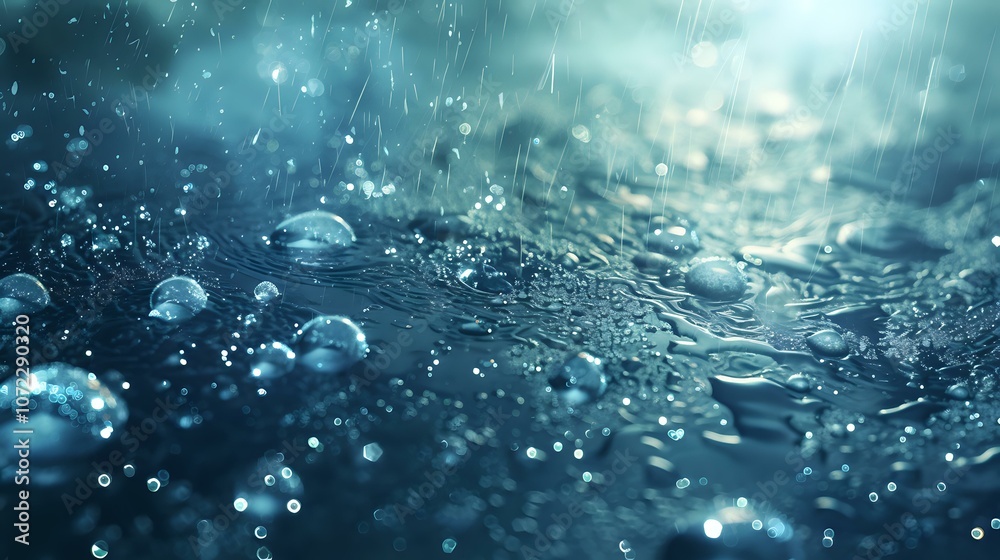 Water surface with sunlight creating shimmering droplets and ripples in vibrant teal and orange sunset tones perfect for tranquil nature backgrounds. Water surface with sunlight creating shimmering droplets and ripples in vibrant teal and orange sunset tones perfect for tranquil nature backgrounds.