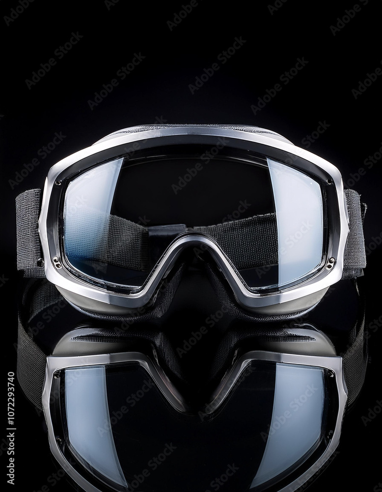 ski goggles, isolated on a dark black ski goggles, isolated on a dark black