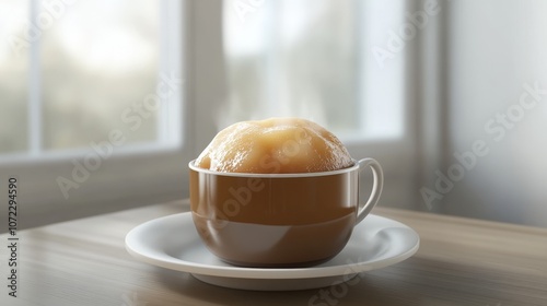 Wallpaper Mural Warm Dessert with Rising Steam in Clean Setting Torontodigital.ca