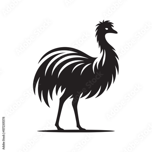 Emu Silhouette Vector Illustrations – Perfect for Wildlife Designs