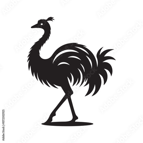 Emu Silhouette Vector Illustrations – Perfect for Wildlife Designs