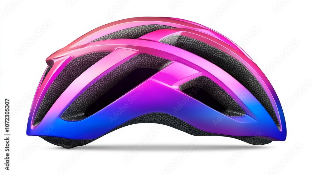 Brightly Polished Helmet on Isolated White Background