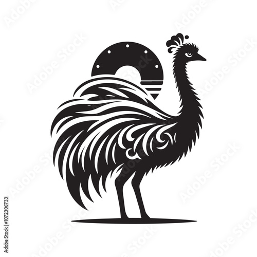 Emu Silhouette Vector Illustrations – Perfect for Wildlife Designs