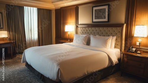 Wallpaper Mural Elegant Bedroom with King Sized Upholstered Bed Torontodigital.ca