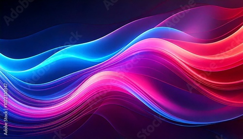 Vibrant Gradient Fluid Art with Neon Pink, Blue, and Purple, Energetic Flow
