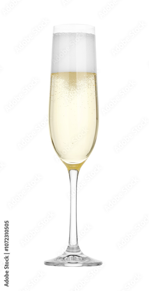Champagne in glass isolated on white. Sparkling wine Champagne in glass isolated on white. Sparkling wine