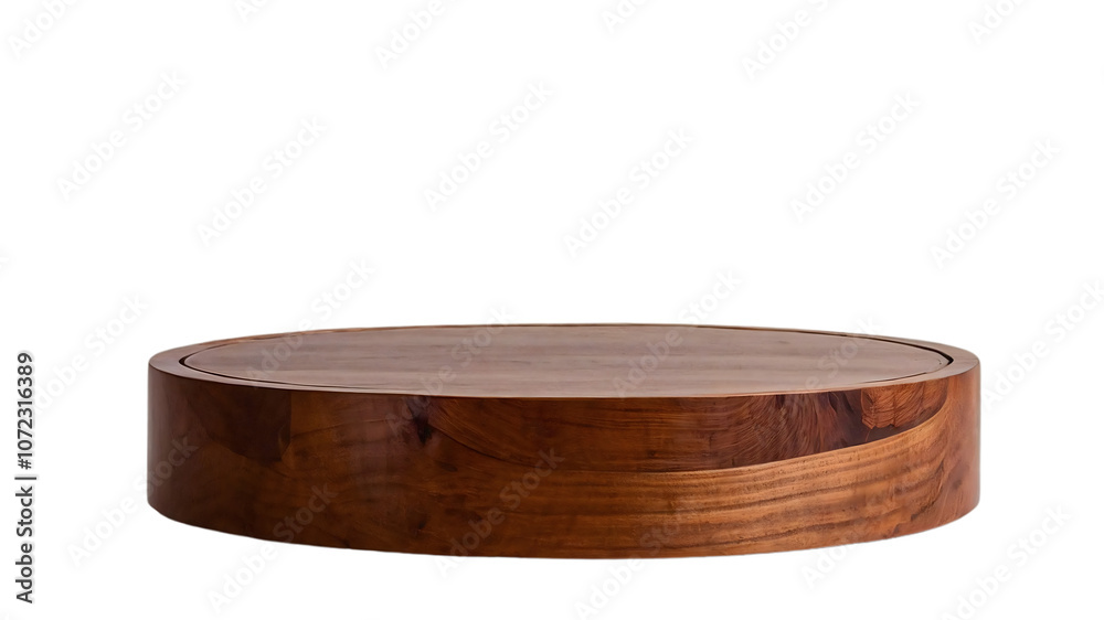 Natural Wooden Display Tray, Circular Stand with Polished Texture, Perfect for Product Showcases or Decorative Arrangements, Transparent Background PNG Natural Wooden Display Tray, Circular Stand with Polished Texture, Perfect for Product Showcases or Decorative Arrangements, Transparent Background PNG