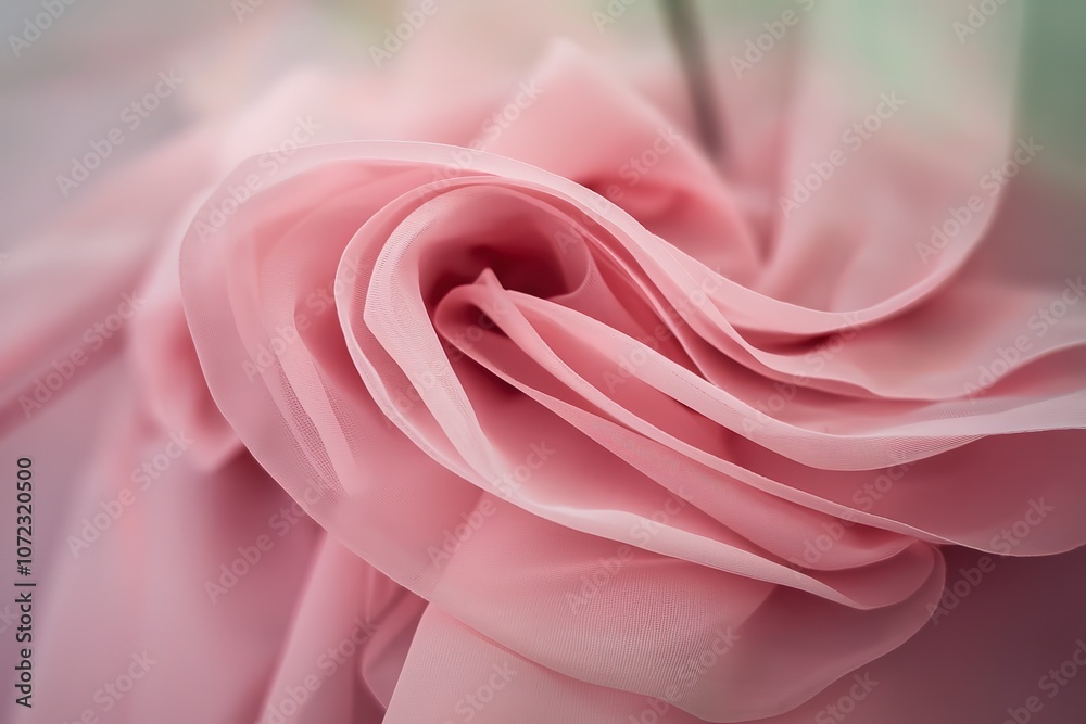 Obraz premium A photo of a pink chiffon fabric texture