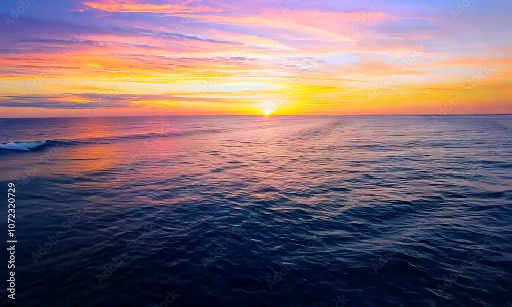 Flight Over Ocean Surface at Sunset
Flight Over Ocean Surface at Sunset