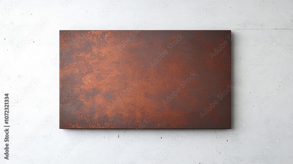 A textured, rectangular surface with a warm, bronze-like finish against a light background. A textured, rectangular surface with a warm, bronze-like finish against a light background.