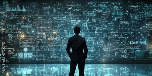 A conceptual image of a deep tech CEO and business, symbolizing the global deep tech ecosystem, Generative AI