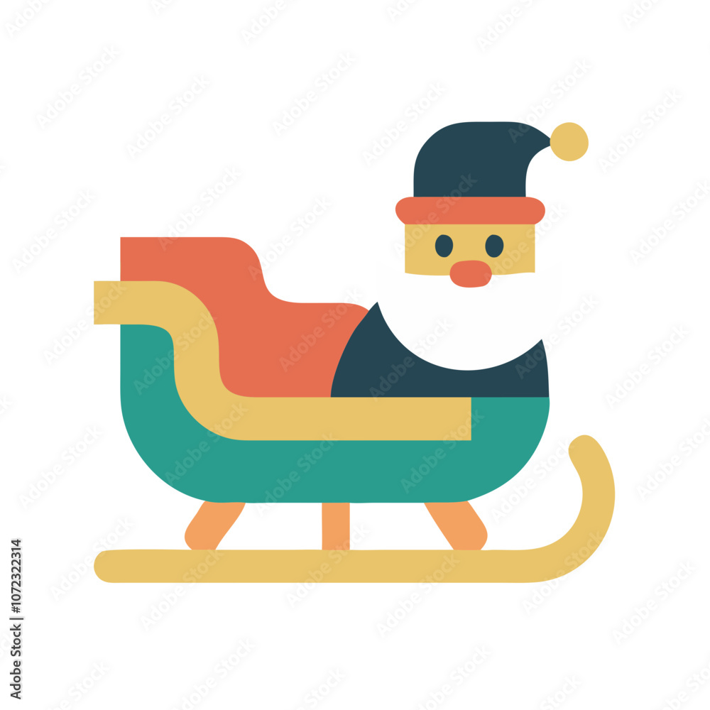 A cartoon image of Santa Claus riding a sleigh. The image is colorful and cheerful, and it conveys the idea of the holiday season and the joy of giving A cartoon image of Santa Claus riding a sleigh. The image is colorful and cheerful, and it conveys the idea of the holiday season and the joy of giving